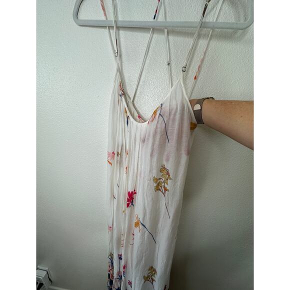 Lovestitch White Mimi Floral Print Sleeveless Scoop Neck Cross-Back Maxi Dress - Picture 6 of 14